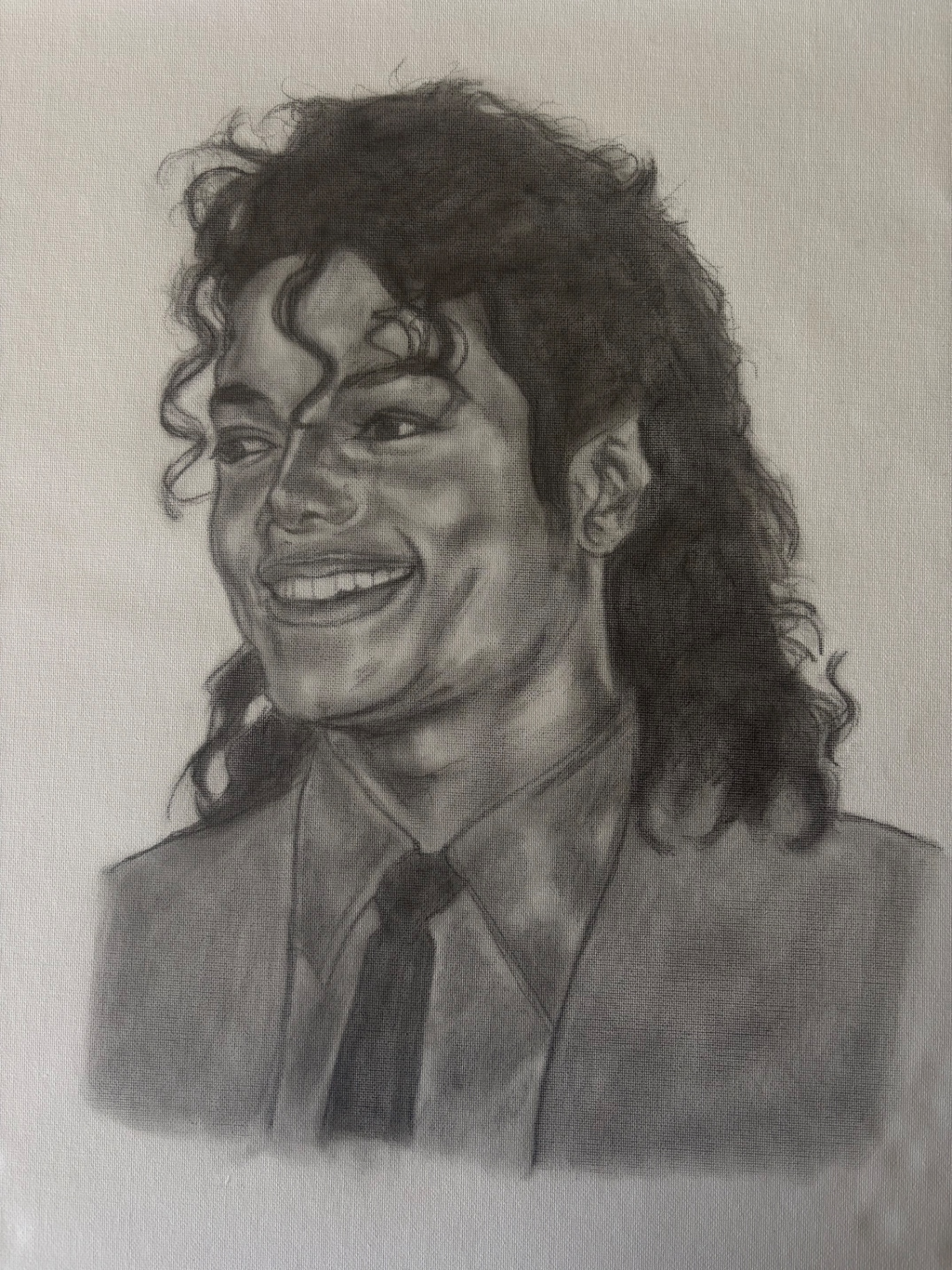 MJ — Study — Graphite on canvas