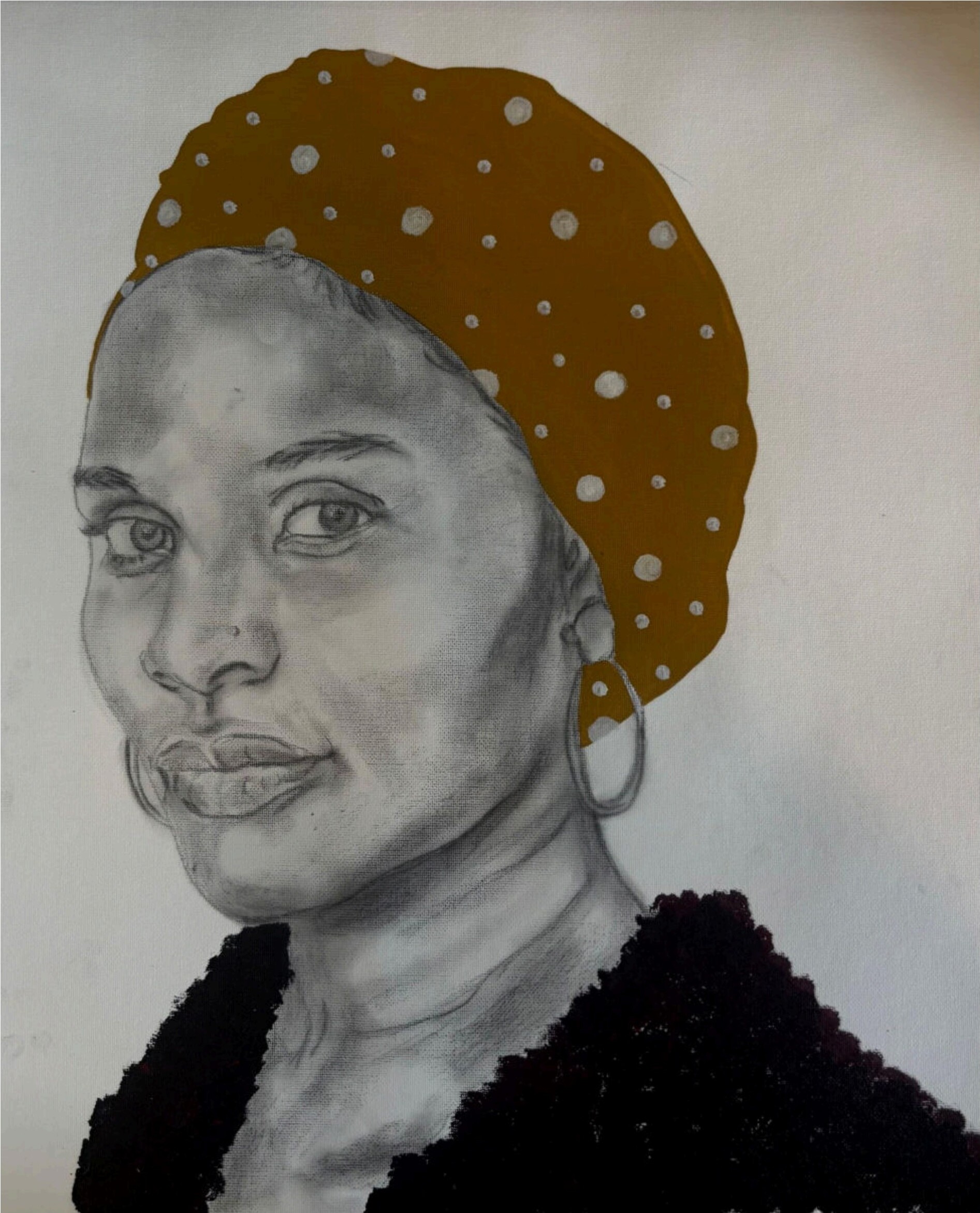 Headwrap, No. XI — Acrylic & graphite on canvas pad